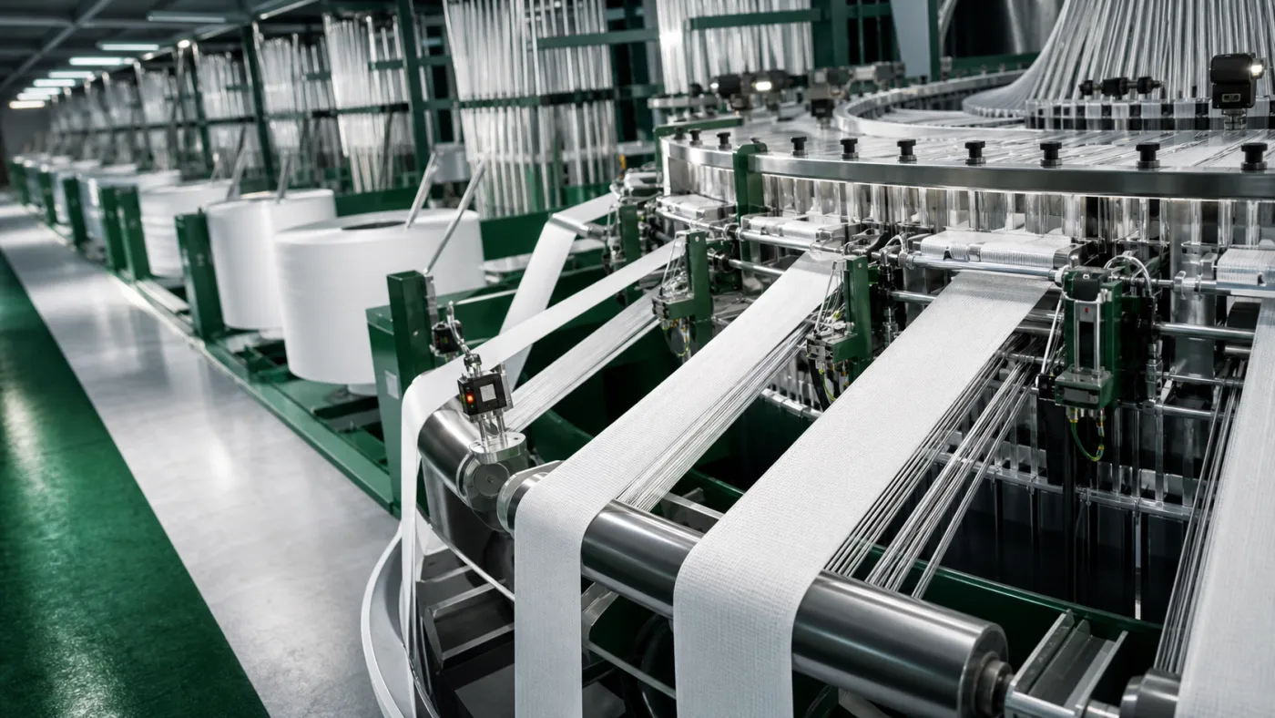 Controlled polypropylene fabric line with precision monitoring